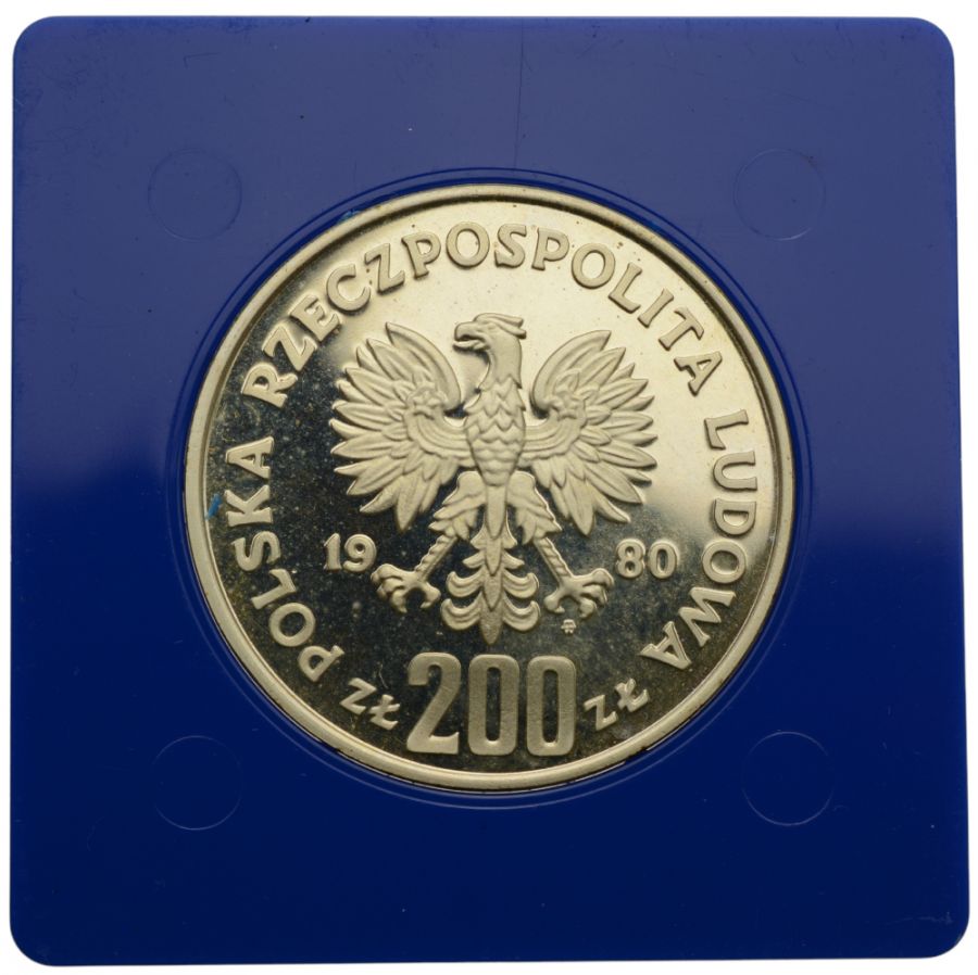 200 zlotych - XIII Zimowe Igrzyska Olimpijskie - Lake Placid 1980 (bez znicza)