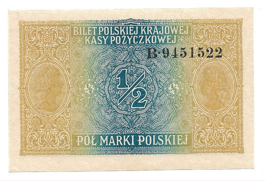 1/2 marki polskiej 1916 r. - General - (K19)