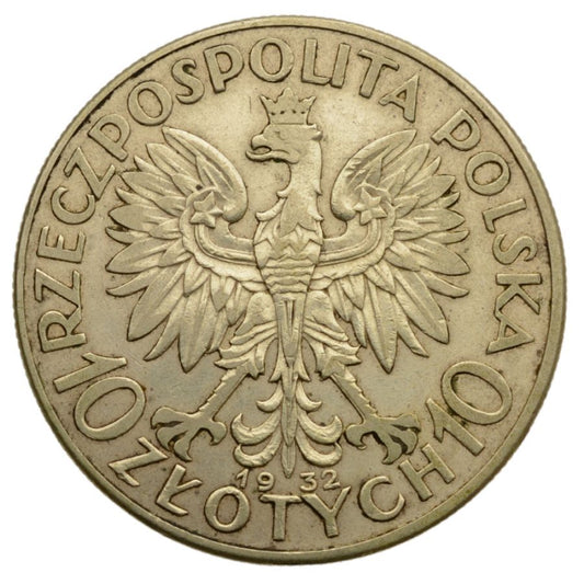 10 zlotych 1932 r. - Glowa Kobiety b.z. (2)