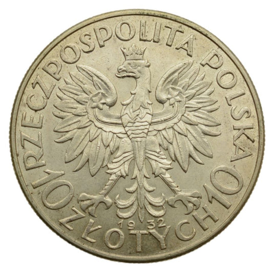 10 zlotych 1932 r. - Glowa Kobiety b.z. (5)