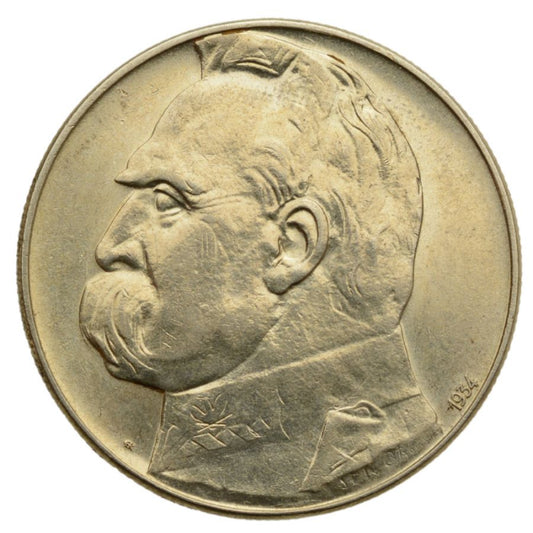 10 zlotych 1934 r. - Jуzef Pilsudski - Orzel Strzelecki (K82)