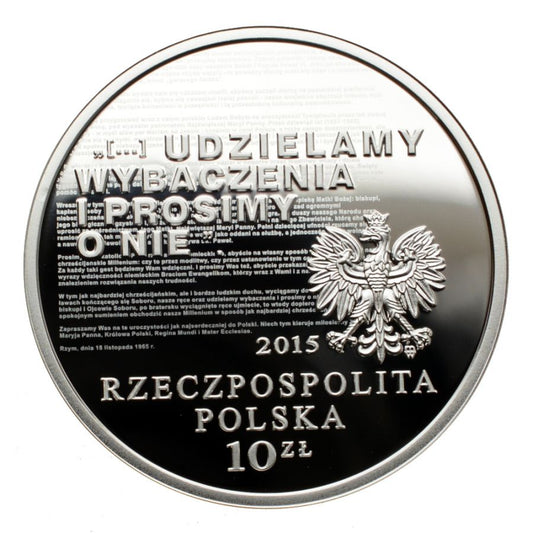 10 zlotych - 50. rocznica wystosowania oredzia biskupуw polskich do niemieckich