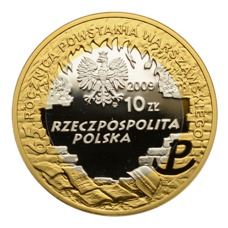 10 zlotych - 65. rocznica Powstania Warszawskiego – poeci warszawscy: Krzysztof Kamil Baczynski