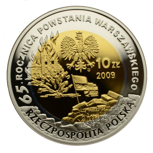 10 zlotych - 65. rocznica Powstania Warszawskiego – poeci warszawscy: Tadeusz Gajcy