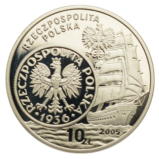 10 zlotych - Dzieje zlotego 2005 - Zaglowiec