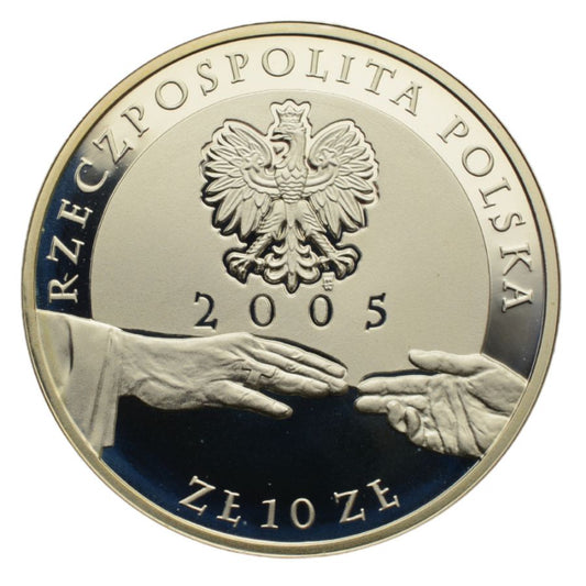 10 zlotych - Jan Pawel II 1920-2005 (platerowana)
