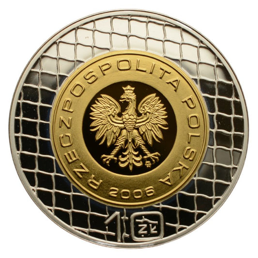 10 zlotych - Mistrzostwa Swiata w Pilce Noznej - Niemcy 2006 (platerowana)