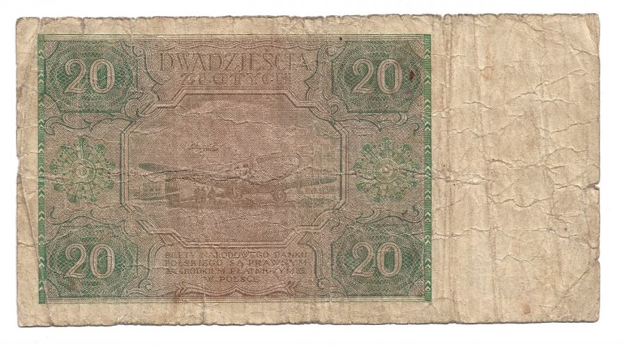 20 zlotych 1946 r. - Seria F (B071)