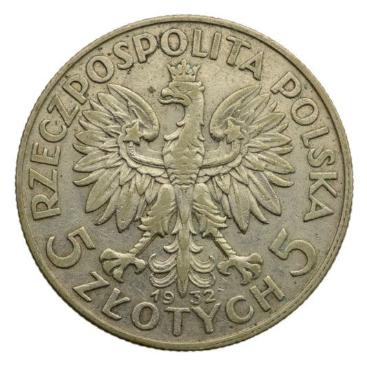 5 zlotych 1932 r. - Glowa Kobiety