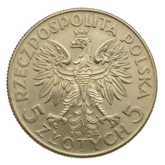 5 zlotych 1934 r. - Glowa Kobiety (2)
