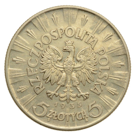 5 zlotych 1935 r. - Jуzef Pilsudski (3)