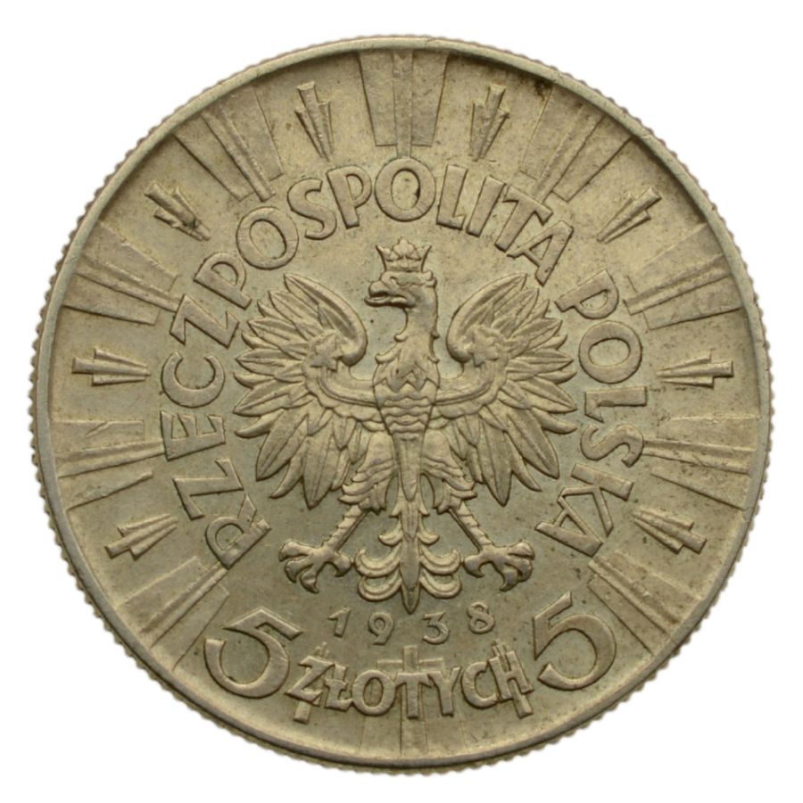 5 zlotych 1938 r. - Jуzef Pilsudski (K18)