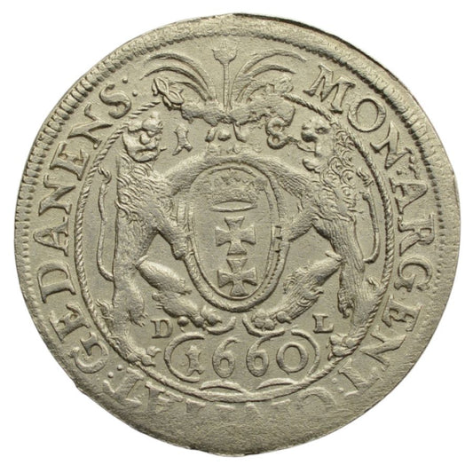 Jan Kazimierz - Ort gdanski 1660 DL (G60-II-3 R3)