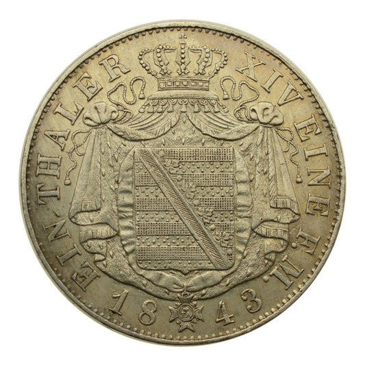 Niemcy - Saksonia - Talar 1843 G - Fryderyk August II