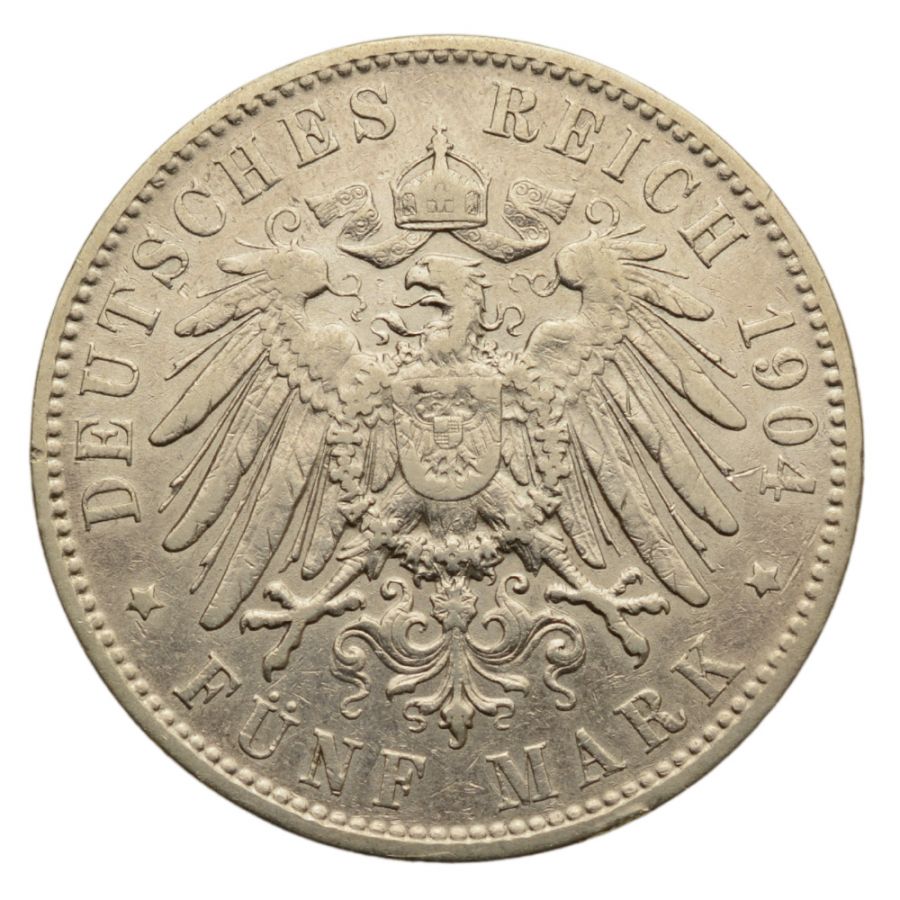 Niemcy - Wolne Miasto Hamburg - 5 Marek 1904 J