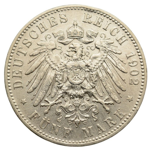 Niemcy - Wuerttemberg - 5 Marek 1902 F - Wilhelm II