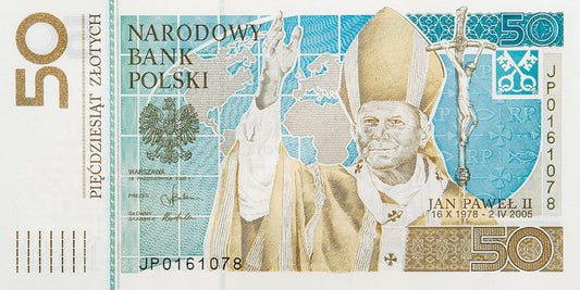 Pierwszy banknot kolekcjonerski - Jan Pawel II