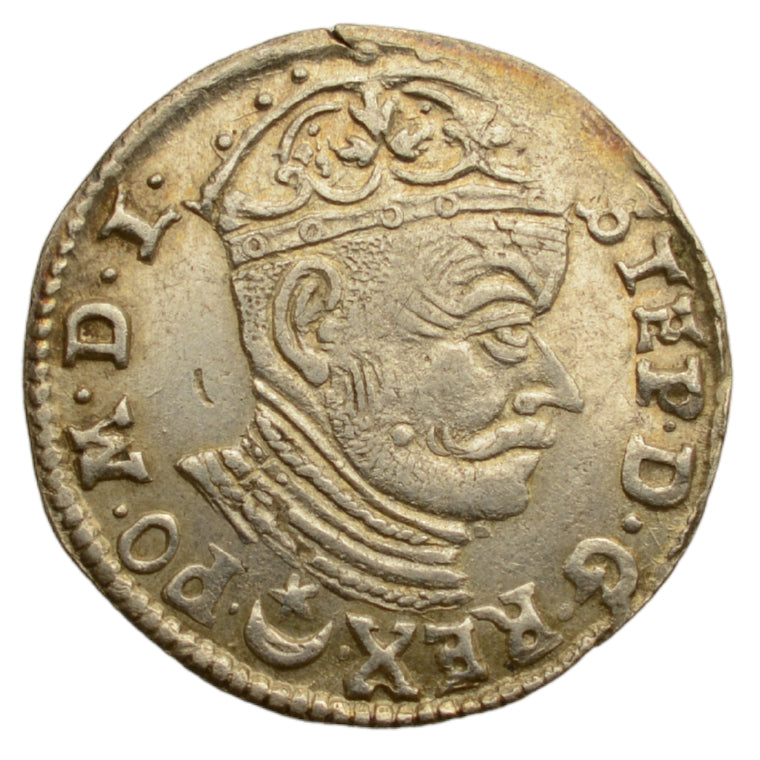 Stefan Batory - Trojak litewski 1582 r. (Wilno) (2)