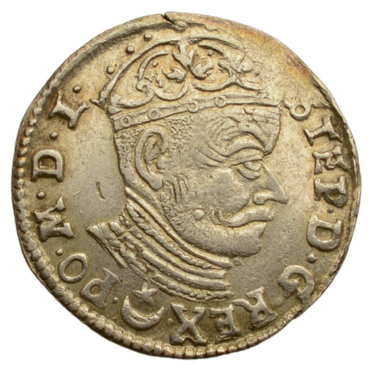 Stefan Batory - Trojak litewski 1582 r. (Wilno) (2)