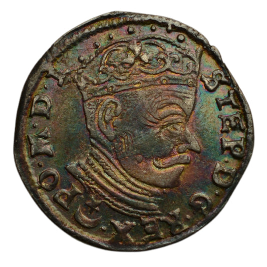Stefan Batory - Trojak litewski 1582 r. (Wilno) (3)