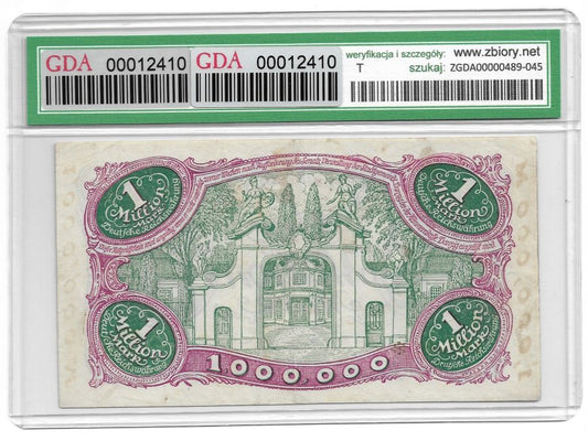 Wolne Miasto Gdansk - 1 milion marek 1923 r. - Ocena GDA 35 (K15)