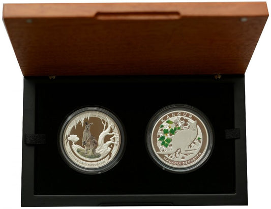 Zestaw 2 monety - 20 zlotych + 1$ Australia - Kangur
